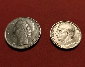 50 Italienische Italian LIRE 1920 Aeqvitas + 100 Lira 1962 Republica Italiana - Bild 1 von 5