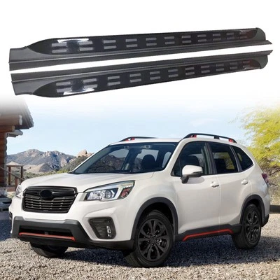 黑色跑步板侧踏板侧杠适用于斯巴鲁 Forester 2019 - 2024 — 第 1/4 张图片