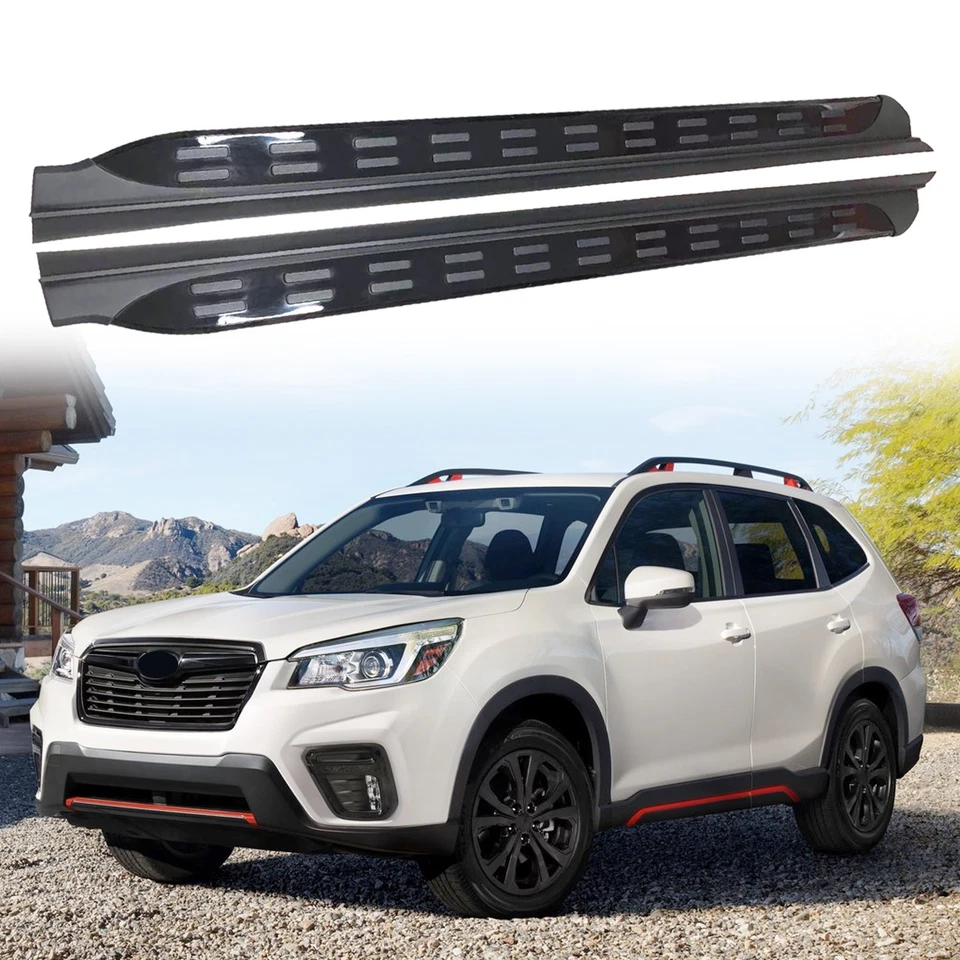 Barra Nerf pedal lateral estribo negro compatible con Subaru Forester 2019-2024 Foto 1 de 4