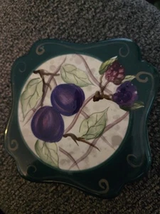 Patricia Brubaker Madeline Olives Ceramic Coaster 4" FREE SHIPPING - Picture 1 of 2