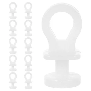  100 Stück Decken Gardinen Schiene Gleiter Gardinenhaken Kunststoff weiß - Bild 1 von 17