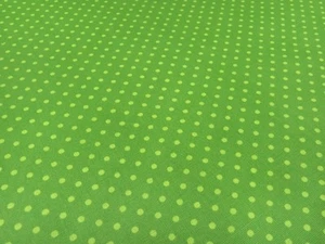 Tela algodón popelina 2 mm puntos lunares verde verde amarillo tela de vestir - Imagen 1 de 4