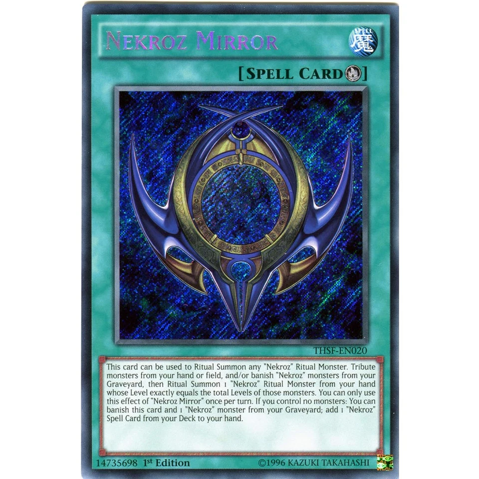 Nekroz Mirror THSF-EN020 Yu-Gi-Oh! Card Secret Rare 1st Edition - Image 1 of 1