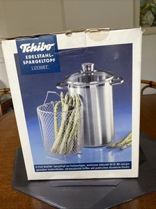 SPARGELTOPF VON TCHIBO GOURMET MATTER EDELSTAHL 18/10 ROSTFREI ENERGIESPARBODEN - Bild 1 von 8