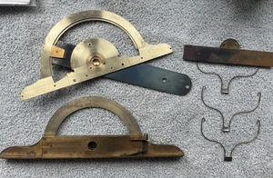 2 TEILWEISE ANTIKE LYMAN AUSZIEHENDE TRIGONOMETER SIGNIERT HELLER & HELL - Bild 1 von 5