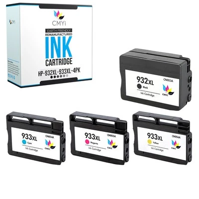 CMYi Printer Ink Cartridges for HP 932XL 933XL Lot Fits Officejet 6100 6600 6700 - Image 1 of 4