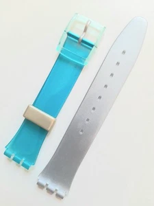 SWATCH: PULSERA ORIGINAL "PROMO" (GJ900) GRIS - TURQUESA *NUEVO / ¡EXCELENTE RAREZA!* - Imagen 1 de 1