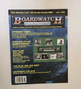 June 1994 Boardwatch Magazine-Guide To Online Information Services and Boards - Afbeelding 1 van 3