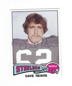 Autographed Signed DAVE REAVIS Pittsburgh Steelers Custom card w/COA - Picture 1 of 1