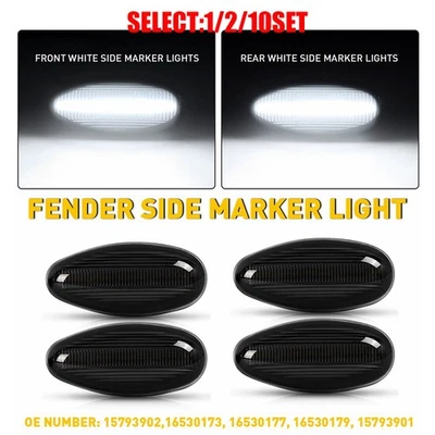 Luces de señalización laterales LED de doble cama para Silverado Sierra 2500HD 3500HD 01-14 1~10X Foto 1 de 4