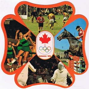 Postkarte gestanzt Montreal 1976 Olympia Feldhockey Pferdeshow Fechten Basketba - Bild 1 von 2