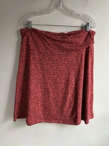 Falda Toad & Co Chaka Roja Cómoda Geométrica Plegable Cintura Elastizada Línea A talla XL - Imagen 1 de 12