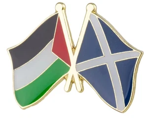 Palestine & Scotland (Saltire) -  Friendship Flag Lapel Pin Badge - Foto 1 di 1