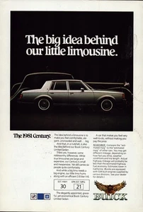 Vintage 1981 Buick Century Print Ad - Picture 1 of 1