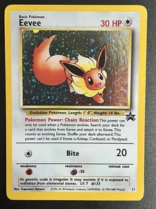 Pokemon TCG: Eevee 11 Black Star Promo WoTC Holo Rare - Picture 1 of 2