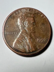 1992 Lincoln Penny with off center coin Letter on Rim - Picture 1 of 7