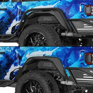 PAIR LEGEND BLACK STEEL REAR INNER FENDER LINERS FIT 2020-2025 JEEP GLADIATOR JT - Imagen 1 de 14