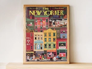 Retro New Yorker Poster | Nostalgic 1944 Urban Scene Wall Art - Picture 1 of 4
