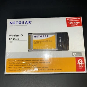 BRAND NEW AND SEALED “Netgear” WG511 54Mbps 802.11g Wireless-G PC Card EST 2007 - Picture 1 of 9