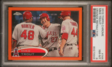 2012 TOPPS CHROME ORANGE REFRACTOR #144 MIKE TROUT PSA 8 NEAR MINT-MINT F/HOF