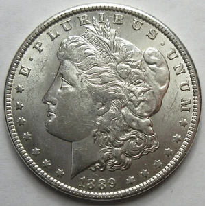 1889 Silber Morgan Dollar -AU- (#57a) - Bild 1 von 2