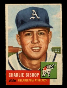 1953 Topps Baseball #186 Charlie Bishop Card - VGEX           #2317 - Picture 1 of 1