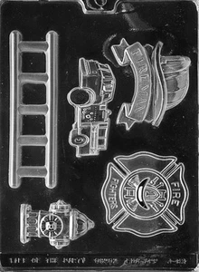 FIREMAN'S KIT Chocolate Candy Soap molds kids firefighter fire man truck  - Picture 1 of 1