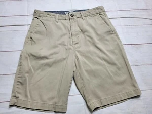 Billabong Mens 32 Khaki Chino Shorts Flat Front - Picture 1 of 12