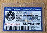 Stargate Kommando SG-1 Id Badge-Captain Ab World Special Ops Cosplay Requisite