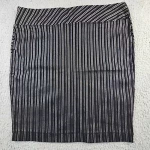 Women's Straight Pencil Skirt Black & White Pinstripe Mixxed26 XL Knee Length - Picture 1 of 8
