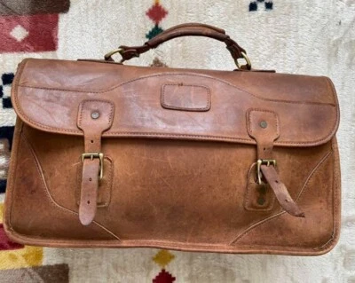 GOKEY Maleta Bolsa de Ombro Mensageiro Bolsa de Mão Couro Marrom USADA Bom Estado - Imagem 1 de 4