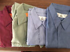 Mens shirt uniform small medium large XL blue gray green stripe white Cotton NEW