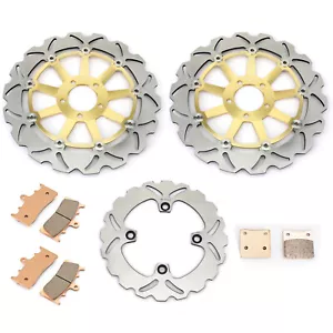 Pastillas rotores de freno delanteros traseros para Kawasaki Ninja 1200 ZX12R ZX-12R 2000-2003 2002 - Imagen 1 de 13