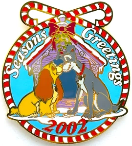 2002 - DISNEY Trading Pin - LADY and the TRAMP - SEASON GREETINGS - Bild 1 von 2