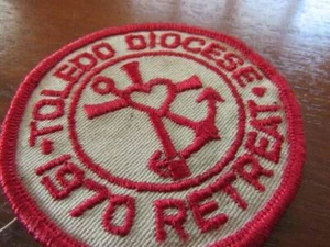 Vintage Toledo (Ohio) Diözese Retreat 1970 Stoff Aufnäher - Bild 1 von 3