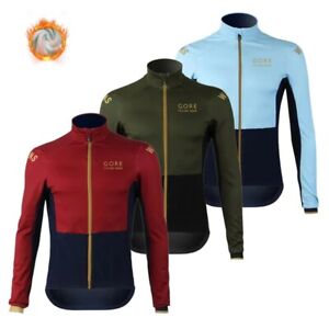 GORE Cycling Wear Winter Wool Jacket Men Cycles Clothes Thermal Fleece Long 