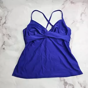 Traje de baño Athleta Swim para mujer 36 D 34 DD púrpura verde alambre Tankini Twist - Imagen 1 de 14