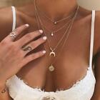 Boho Fashion Multi-layer Long Chain Pendant Woman's Choker Necklace Jewelry Gift