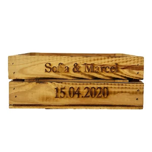 Caja Madera Personalizada 38x28x15cm - Caja Recordatoria Grabada Caja - Imagen 1 de 4