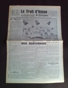 Le trait d'union des réfugiés de l'Est - Le lorrain - N°8 12 Avril 1941 - Imagen 1 de 1