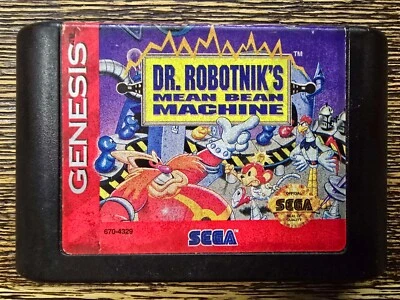 Dr. Robotnik's Mean Bean Machine (Sega Genesis, 1993) - Loose, Tested & Working - Image 1 of 4
