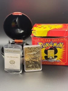POKEMON 1999 Burger King 23K Gold Plated Pikachu in Box Limited Edition - Picture 1 of 3