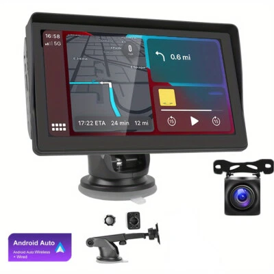 Portable Car Stereo Wireless For Android Auto Mirror Link 7" HD IPS Touchscreen - Image 1 of 4