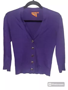 Tory Burch Simone Cardigan Purple XXS - Picture 1 of 5