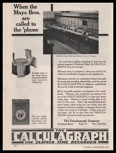 1921 Rochester Telephone Toll Swtichboard Photo Calculagraph New York Print Ad - Picture 1 of 1