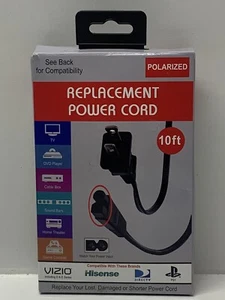Xtreme Cables 10 Foot Polarized Replacement Power Cord (Vizio, Hisense, PS1) - Picture 1 of 2