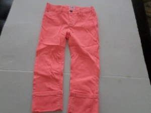 Hudson Girls Jeans Size 5 Orange Adjustable Waist Stretchy Cuffed - Picture 1 of 5