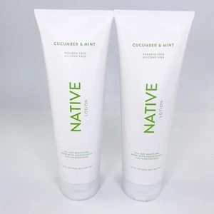 2x Native Natural Hand & Body Lotion Cucumber & Mint Paraben Silicone Free 12 oz - Picture 1 of 5