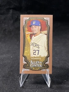 Mini #342 Brewers Topps Allen & Ginter Willy Adames Gold Border 2024 impresión corta - Imagen 1 de 5