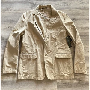 Claiborne By John Bartlett Men’s Sport Coat Khaki 42R Hidden Pocket 100% Cotton - Picture 1 of 8